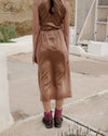 BASERANGE Drawstring Skirt France BAS-SKMAX-SS-WI24-ZONG Brown